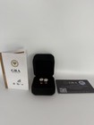     Vvs Moissanite Studs Cluster Flower Set Earrings Real 925 Rose Gold 9mm