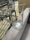 Anthropologie Rainbow Icon Glass Pitcher Hand Blown Barware Applied Handle Chic