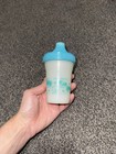 Vintage Playtex Sippy Cup Blue Animal Print Training Cup Usa Baby Toddler