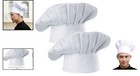 Set Of 2 Chef Hats - Adjustable White Caps For Home   Professional Kitchens