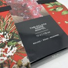 Lauren Ralph Lauren Tablecloth Cotton Red  Pinecones 70  Round Holiday Christmas