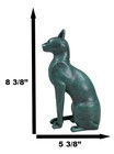 Ebros Egyptian Sitting Cat Bastet Statue In Aged Bronze Patina Resin 8 5  Tall
