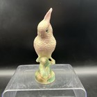 Vintage Pink Cockatoo Parrot Ceramic Figurine Bird Statue Tropical Decor 8   