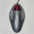 Logitech Trackman Marble Mouse Trackball T-bc21 Grey Red Ambidextrous 804377