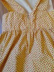 Vintage 1960s Handmade Yellow Floral Micro-mini Mod hippie Pinafore Dress 
