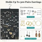 Hanging Jewelry Organizer Dual-sided For 300 Earrings Necklace Display