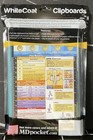 Whitecoat Clipboards Mdpocket Pocket Folding Medical Clipboard Teal New Sealed