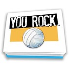 Volleyball You Rock Note Cards 12pk 4 25x5 5in Thank You Sports Cards For Player