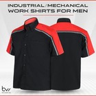 Men s Mechanical industrial Work Shirt- Reflective Safety Lining   Free Shipping