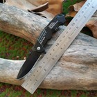 Black Stainless Steel 7cr17mov Blade Folding Knife For Tactical Outdoor Camping