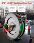 Vevor Retractable Welding Hose Reel 1 4 In X 50ft Oxygen Acetylene Rubber Hose