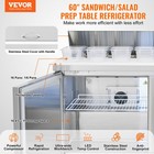 Vevor Commercial Refrigerator 60  Sandwich Salad Prep Table 2 Doors W  16 Pans