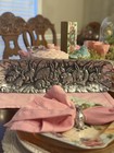 Vtg 1990 Arthur Court Rabbit Tray Aluminum Pewter Bunny Rabbit Easter Tray
