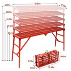 Scaffolding Folding Work Platform Length 70 87in Width 14 96in Height Adjusta   