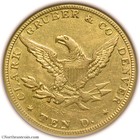 1861 Territorial  10 Gold Liberty Clark-gruber Ngc Au55