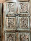 Vintage Hand Carved Door Panel Reclaimed Wood Rustic Farmhouse Barn Doors 80