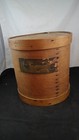 1878 Antique 19th C Round Primitive Pantry Spice Box Tobacco 10 Pound With Stamp