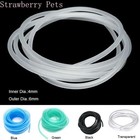 4  6mm Silicone Aquarium Air Pump Hose Tube 3-5 Food Grade Oxygen Bubble Line