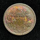 Yr 1942 One Rupee british India king George Vi silver Coin unc-toned