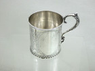 Very Fine Antique Coin Silver Mug Cup American Middle Of 19th Century  sterling 