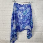 Gottex 100  Silk Cover Up Womens 48x25 Floral Purple Wrap Shawl Hijab One Size