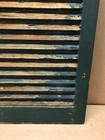 Single Antique Vtg Window 21x43 Louvered Door Shutter Shabby Green Old 912-26b