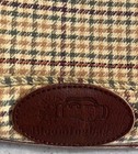 Vtg Golf Shoe Bag blooming Bags checkered Print leather Handle made In Korea