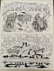 Original Late 90   s Early 2000   s Tattoo Shop Flash Art Vintage G