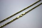 14k Yellow Solid Gold Rope Diamond Cut Chain Necklace Bracelet 1 5mm-4mm 7 -30 