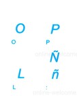 Spanish Traditional Transparent Keyboard Sticker  Blue Online-welcome