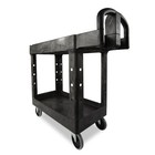 Rubbermaid Commercial 450088bk 17 13  X 38 5  X 38 88  2 Shelf Utility Cart New