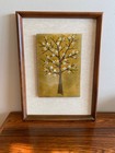 Vintage Mid Century Modern Enamel On Copper Painting