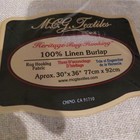 New   Sealed Mcg Textiles Heritage Rug Hooking 100  Linen Burlap 30    X  36   