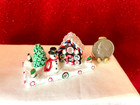Dollhouse Miniatures Christmas Gingerbread House Snow Scene W  Candy Canes  m184