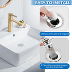 1 2 3 Pack Bathroom Sink Stopper Hair Catcher  Bathroom Pop Up Sink Drain Filter
