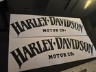 Harley Davidson Vinyl Decal Sticker Carbon Fiber Finish Set Of 2 9 Inch