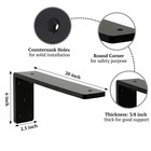 Walwe 508w 20 x6 x2 5  L Shape Countertop Bracket 2 Pack 3 8  Thick Iron