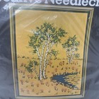 Vintage Sultana Creative Needlecraft Birch Field Crewel Kit 18x22 Wall Panel