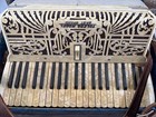 Antique Vintage Accordion  toledo Model Baby Grand  Piano-mother Of Pearl-italy