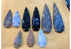 Lot Of 12 Hand-knapped Arrowheads     2 5   3 Inch - For Crafting   Collecting