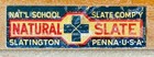 Nat l School Slate Co  1940 s Natural Slate Wood Framed With Ledge   Chalkboard