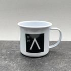 Arc teryx Logo White Enamel Metal 10oz Camp Cup Coffee Mug Travel Camping Hiking