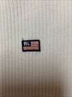 Polo Ralph Lauren Vintage Y2k White Ribbed 1 4 Zip Long Sleeve Shirt Size Xl