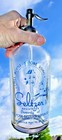 Rare Antique Clear  Blue Writing  With A  Lady On The Seltzer Bottle      Nice  