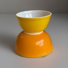         vtg Pyrex Citrus Yellow Orange Nesting 3 Piece Mixing Bowl Set 401  402  403