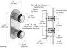 Crl Rs0b25bs Brushed Stainless Steel Dome 2-3 8  Glass Rail Fitting   r2 