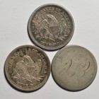 1853 W  Arrows   Rays  1854 W  Arrows  1857 Love Tokens Seated Liberty Quarters 