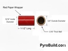 50pc Fireworks M80 Cardboard Tubes 9 16  X 1-1 2  X 1 16  Gloss Red Craft Pyro
