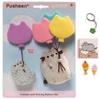 Gund Pusheen And Stormy Flying Balloons With Notebook And Keychain New
