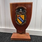 Wilkins Heraldic Coat Of Arms Plaque Copper Wood Family Crest